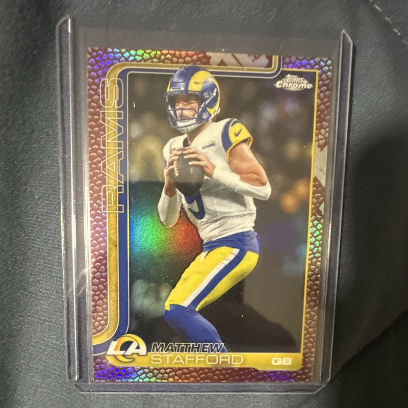 Topps 2024 Chrome Matthew Stafford X-Fractor #169 Los Angeles Rams NFL Card