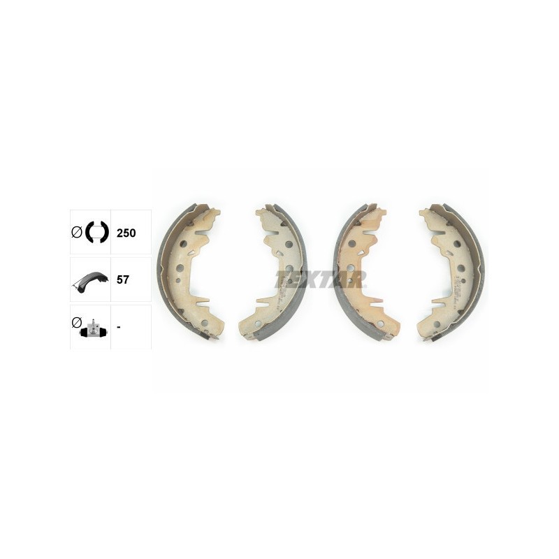 TEXTAR 91056000 Brake Shoe Set Rear for Voyager Carnival Caravan
