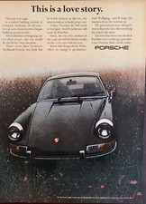 Porsche 911 Original 1970 Vintage Print Ad Wall Art