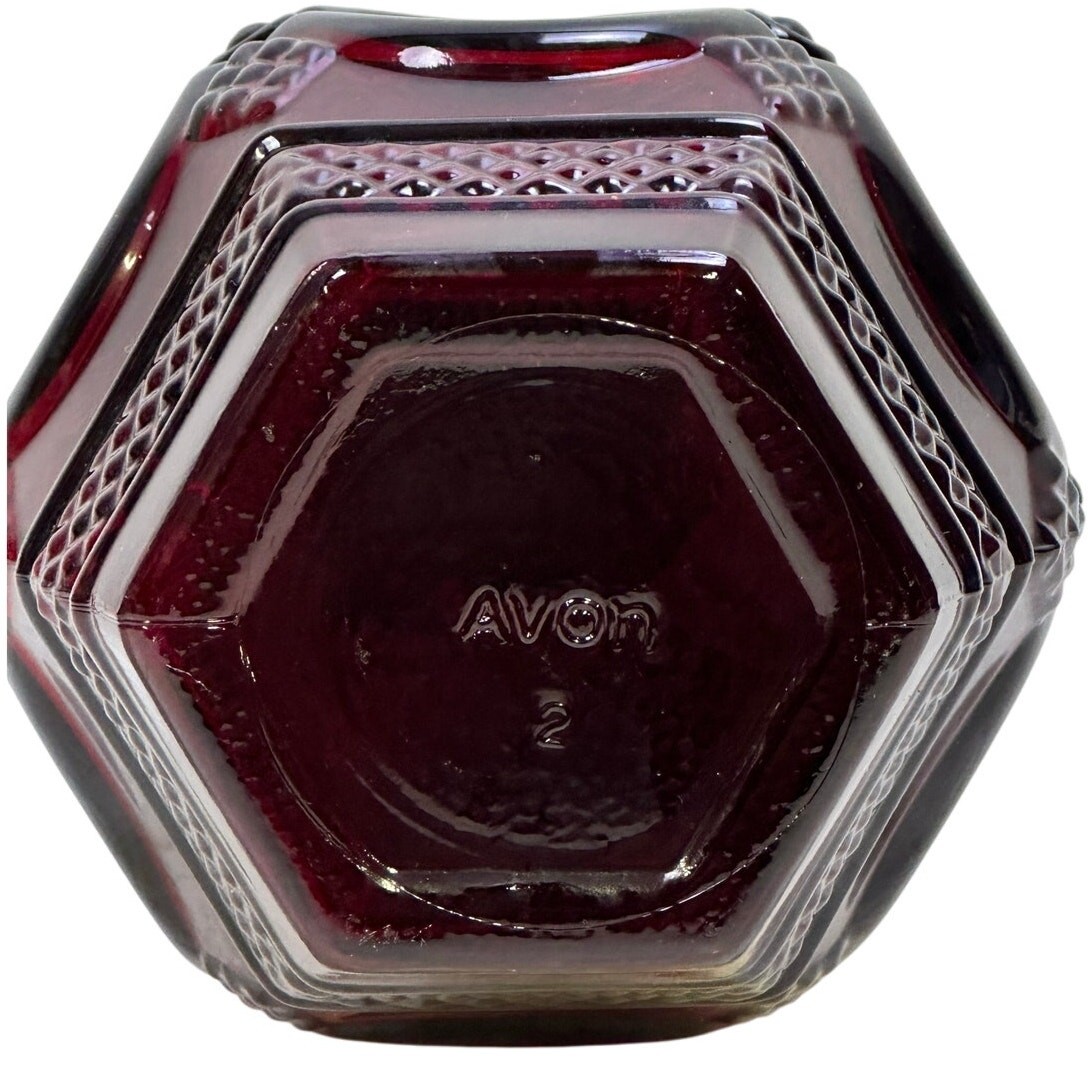 Avon Cape Cod Ruby Red 9-3/4" Wine Decanter with Stopper