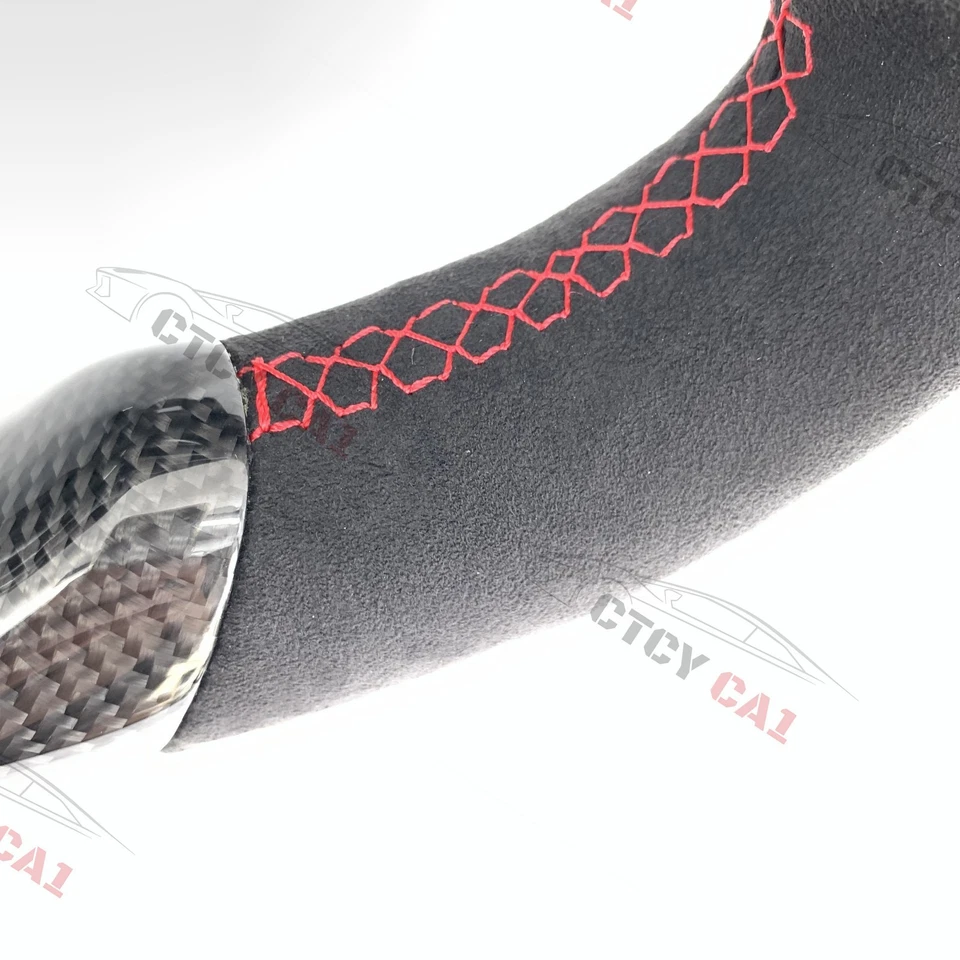 Volante de fibra de carbono personalizado para Infiniti Q50 QX50 QX55 Q60 con moldura Foto 2 de 4