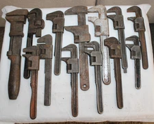 Lot of 13 Vintage Monkey Adjustable Wrenches (2) Ford