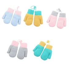 Kids Knitted Gloves Lined Fuzzy Fleece Glove Full Finger Mittens Party Supplies