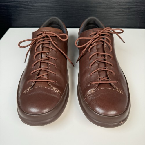 Camper Chasis Sneaker Herren EU 45 US 12 Freizeitschuhe Braun Schnürschuhe Leder - Bild 4 von 10