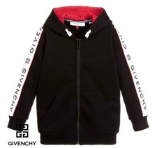 USED GIVENCHY LOGO LINE ZIP HOODIE GOOD