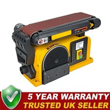 750W Electric Belt + Disc Sander 2in1 Linisher Bench Large Table Wood Metal Sand
