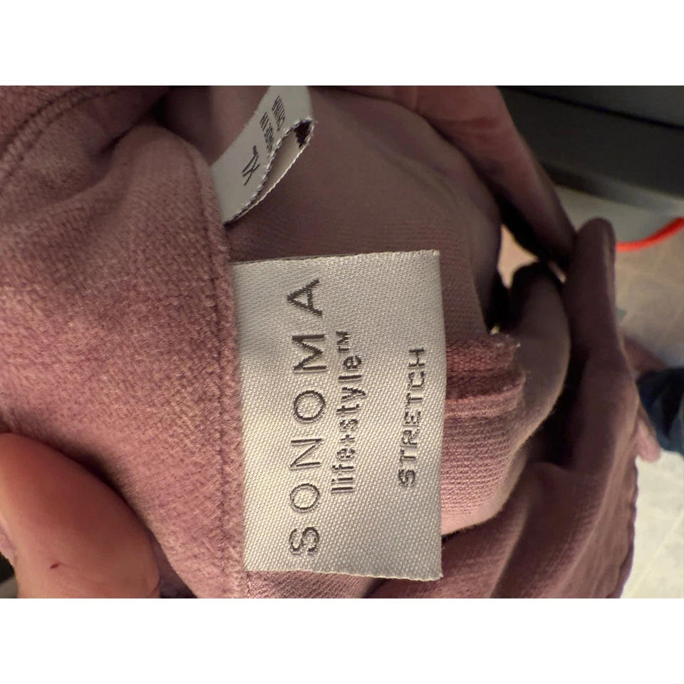 Chaqueta vintage de terciopelo para mujer Sonoma púrpura/rosa talla XL Foto 3 de 4