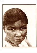 1976 Vintage Print Edward Curtis Cree Girl Native Indigenous American Tribe