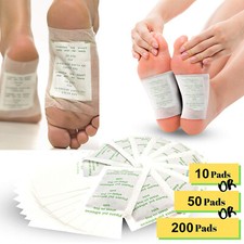 10-200pcs Foot Detox Patches Pads Toxins Deep Cleansing Herbal Organic Slimming
