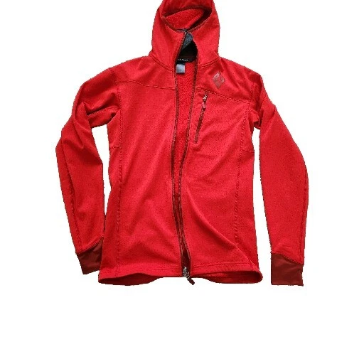 Black Diamond Mens Coefficient Hoody Full Zip Red Fleece Polartec Gorpcore
