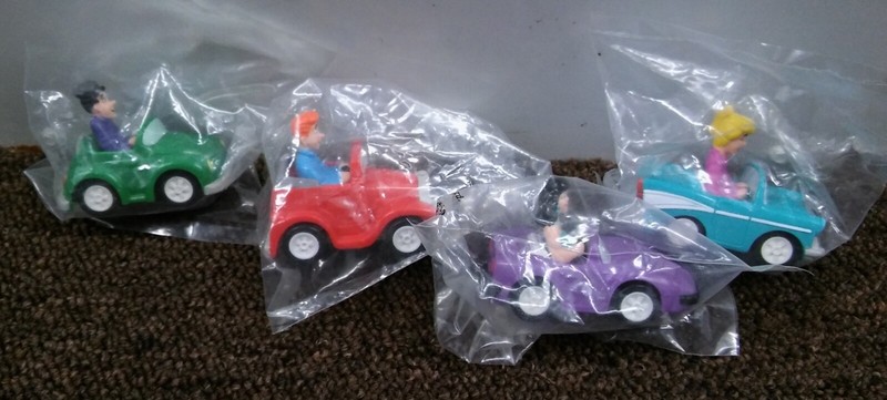 Vintage 1991 Burger King Archie Comics Complete Set of 4 Pullback Car Toys MIP