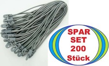 200 x Tarpaulin Tensioner 18 cm GREY Tension Rubber Spannfix Hook Expander Rubber Tensioner