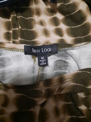 New Look Women's Brown Tie Dye Tunic Tank Top Sz M - 第 4/6 張圖片