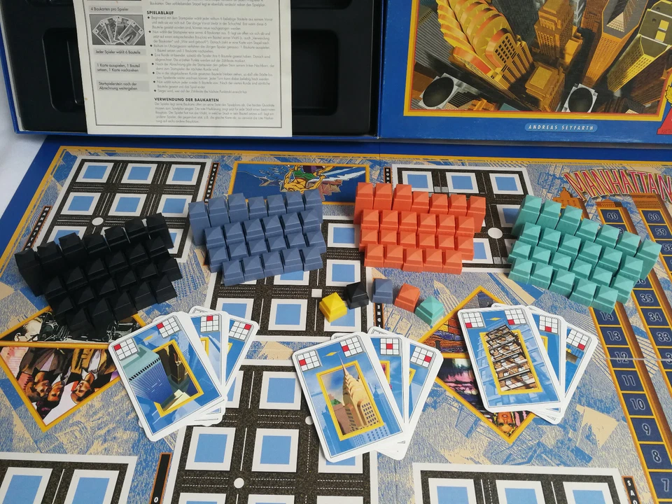 Manhattan Hans im Glück Brettspiel 90er retro vtg geprüft komplett Material TOP - Bild 3 von 4
