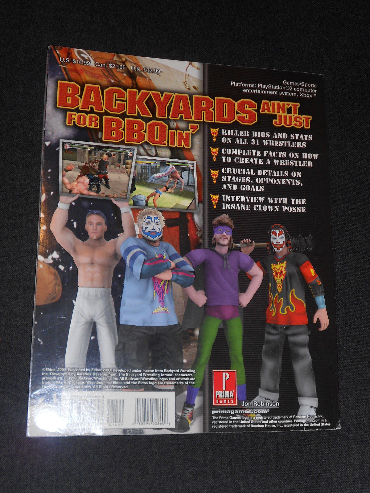 Backyard Wrestling Prima Official Strategy Guide Book For