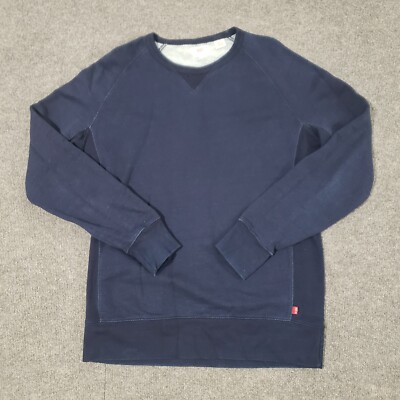 levis blue sweater men's medium red tab