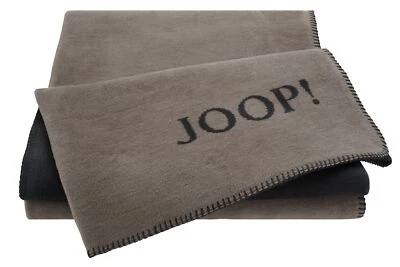 Joop! Wohndecke Kuscheldecke 150x200 cm  Doubleface taupe anthrazit 631381 - Bild 1 von 2