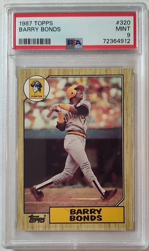 1987 Topps Barry Bonds #320, PSA 9 MINT 