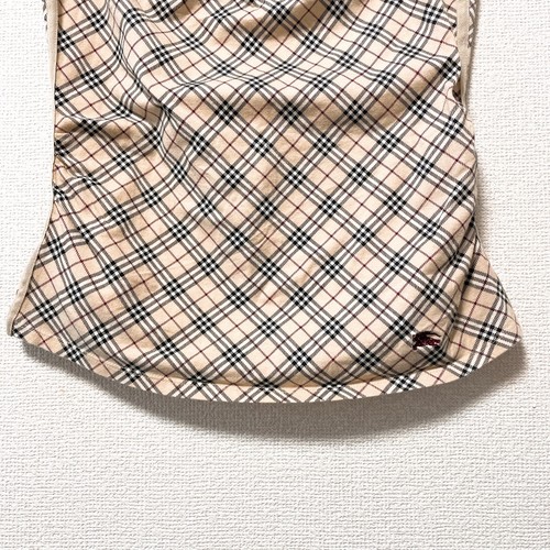 Top tubo icónico BURBERRY BLUE LABEL talla 38 (S/XS) beige a cuadros Nova algodón Japón - Imagen 5 de 13
