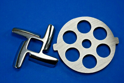 Meat Grinder disc for FGA KitchenAid Mixer Food Chopper 1/2'' holes AND KNIFE