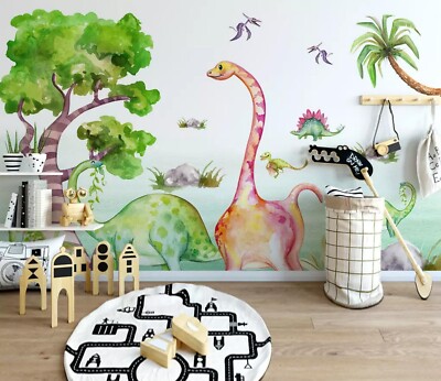 3D Cartoon Dinosaur G16833 Wallpaper Wall Murals Removable Self-adhesive Honey