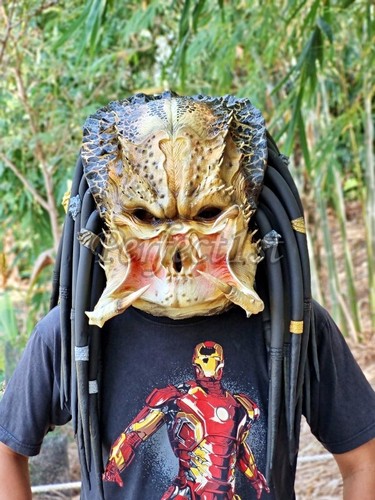 1:1 Rage Brutal Elder Predator Replica Maske Latex Helm Cosplay Kostüm - Bild 6 von 8