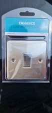 *REDUCED* Eurolite Enhance Flat Plate Range - Brushed Sockets/Switches/Plates