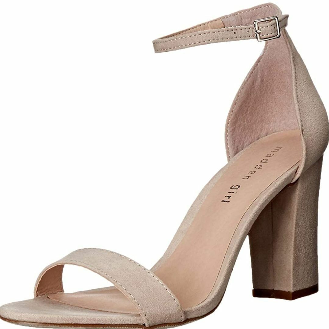 Madden Girl Beella Blush Minimalist Ankle Strap Heeled Sandals Size 11M