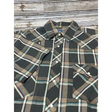 Wrangler Men s Pearl Snap Short Sleeve Shirt Black No Size Tag