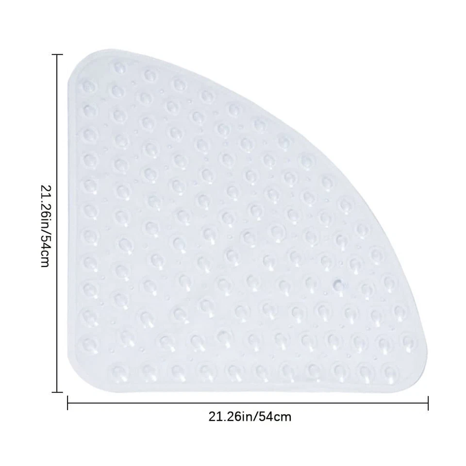 Sektor Tapis de douche d'angle antidérapant en caoutchouc avec ventouses pour... - Photo 2/4