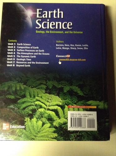 Earth Science : Geology The Environment And The Universe By Glencoe McGraw Hill - Picture 2 of 3