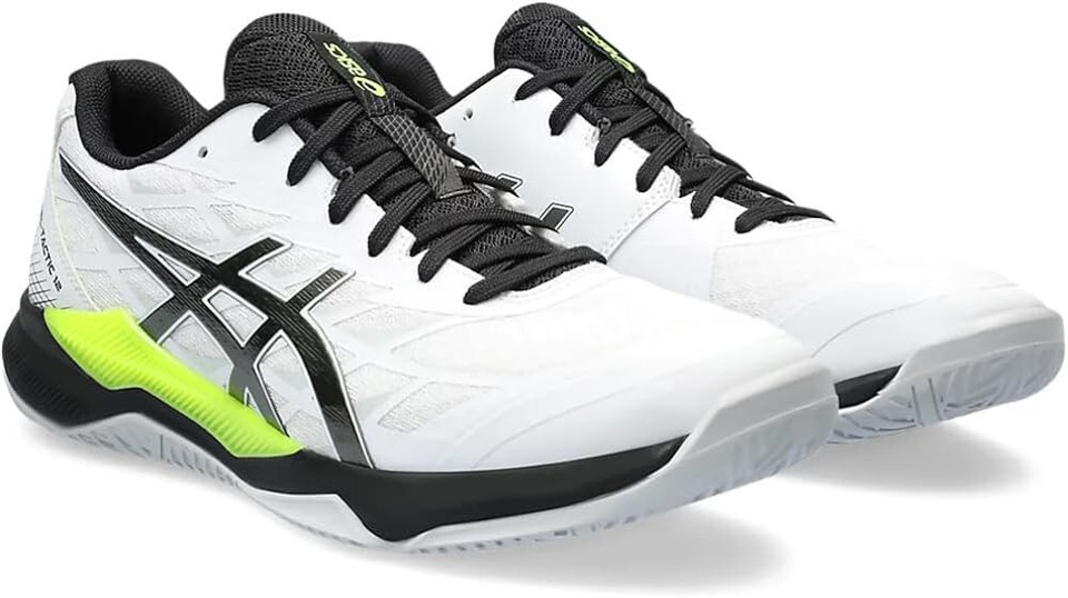 ASICS Volleyball Shoes GELTACTIC 12 White Gunmetal 1073A058 US6.5(25cm