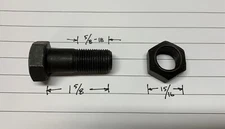 LOT OF 23 HOWARD ROTAVATOR TINE BOLTS 5/8 X 1-5/8 NF + 15/16 PINCHNUT