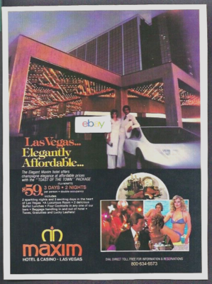 MAXIM HOTEL & CASINO LAS VEGAS 1979 ELEGANTLY AFFORDABLE $59 AD | eBay