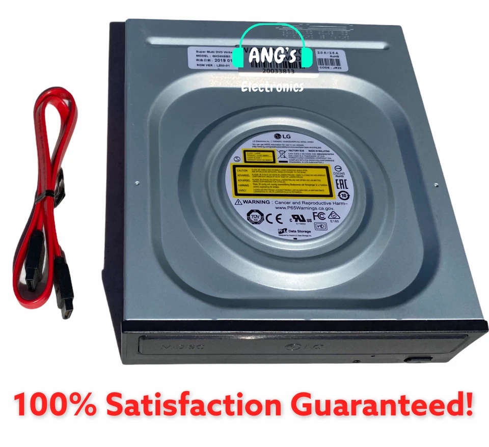 LG Internal SATA 24x DVD CD +/-R RW DL Disc Burner Re-Writer Drive w/Sata Cable. - Image 2 of 4