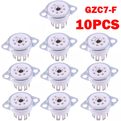 10X 7-Pin B7G Tube Socket For EAA91, EC92, 6Z4 6X4 1A2 6H2 6J5 Tube AMP DIY USA
