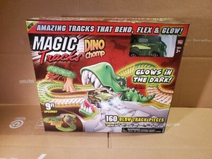 Magic Tracks: Dino Chomp- 9ft Speedway Glow In The Dark Race Track 735541327193 | eBay