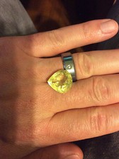 Natural Not Enhanced Lemon/Oro Verde Citrine Pear Cut 15.54ct IF