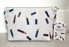 FENWICK ANDY SINGLETON LARGE MAKE UP COSMETIC BAG LIPSTICK PRINT  *BNWT*