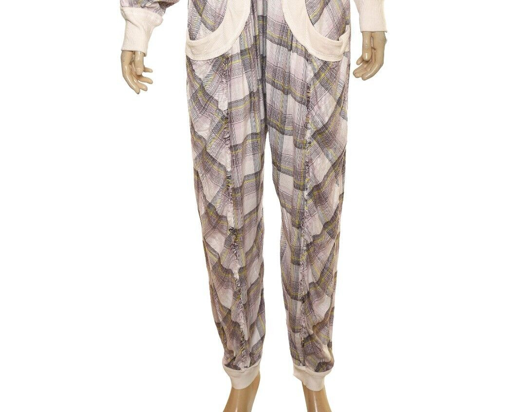 Free people Fallin For Flannel Romper S P Women Casual Plaid Jumpsuit NEW 42122