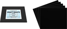 Black Flex Plasticard Polystyrene Craft Sheets - 8"x10" - .060" thick - 5 Pack