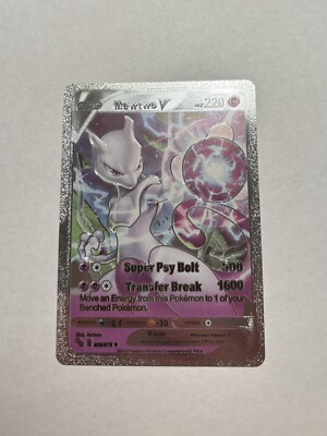 Mewtwo V Ultra Rare Silver Foil Fan Art Display Card 030/078 NM/M