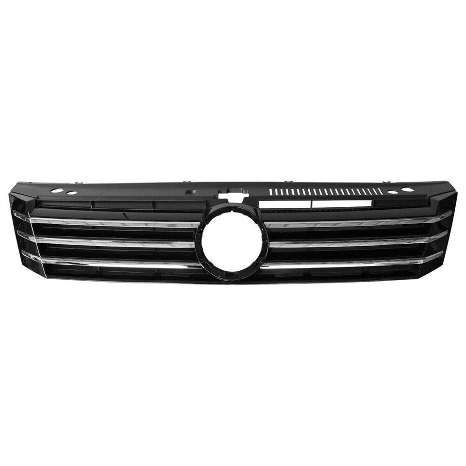 Para Volkswagen VW Passat 2012 2013 2014 2015 parrilla negra con ajuste cromado Foto 2 de 4