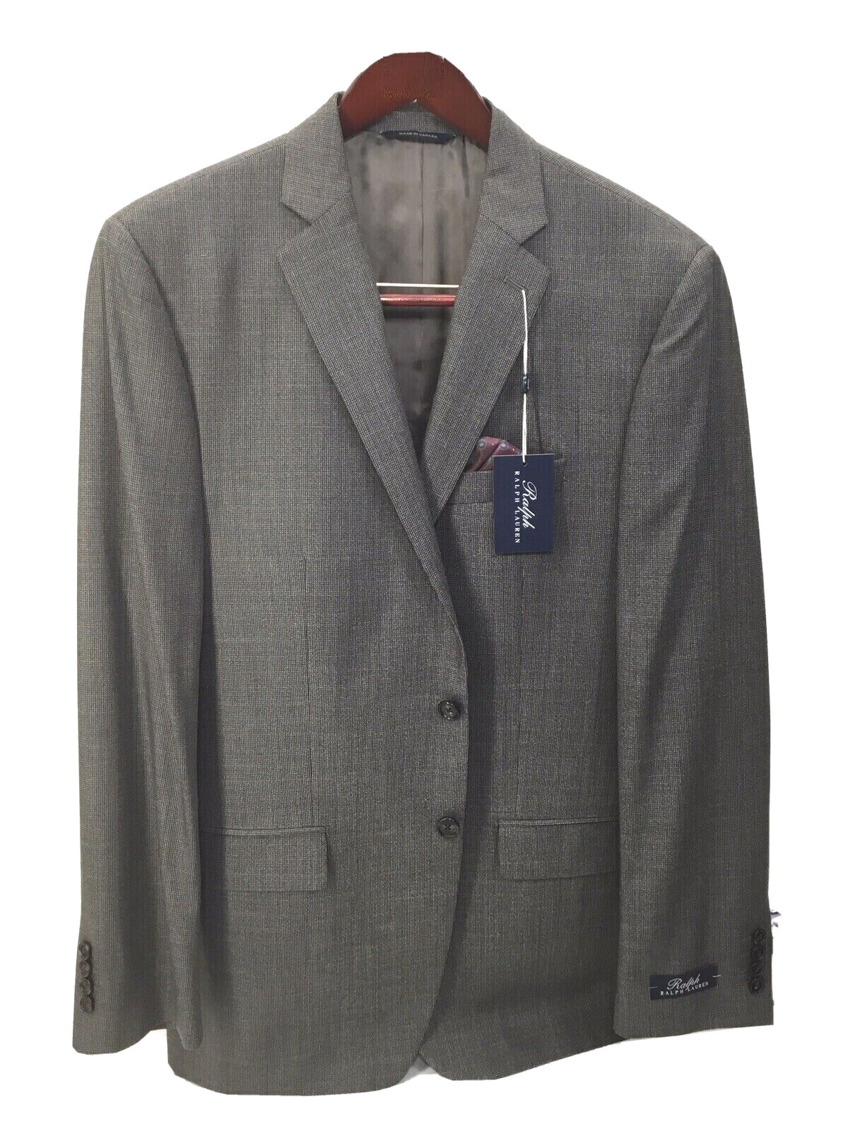 Пальто из шелка и шерсти Ralph Lauren NAZE12DXD932 Коричневоесинее длина 41 см 37890₽