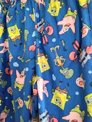 Nickelodeon Boy's size 8 Spongebob Fleece Pajama Pants blue