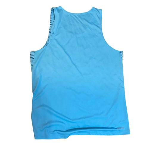 Nike Dri-Fit Women's Size Medium Blue Swoosh Tank Activewear - Picture 2 of 4