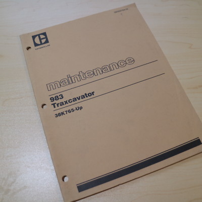 CAT Caterpillar 983 Track Loader Maintenance Lubrication Manual owner crawler 