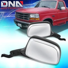 FOR 1992-1997 FORD F150 F250 BRONCO PAIR OE STYLE MANUAL DOOR MIRROR REPLACEMENT