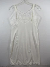 Vintage Wondermaid Non Cling Full Dress Slip Women 36 White Nylon Union Label