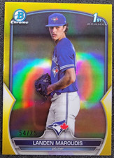 2023 Bowman Draft Chrome 1st Yellow Refractor /75 Landen Maroudis #BDC-138